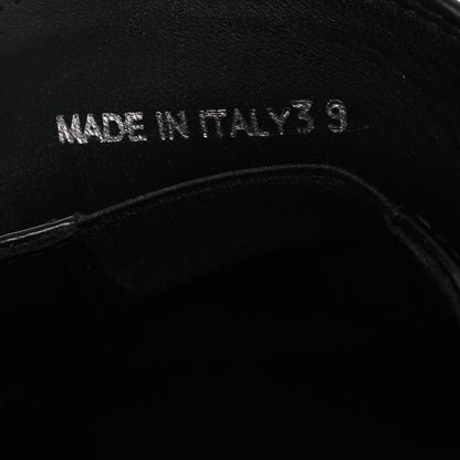 Prada Spazzolato Metal Triangle Logo 50mm Loafers 39 Black 10 of 14