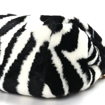 Dolce & Gabbana Faux Fur Zebra Print Miss Sicily Satchel Black White 8 of 8
