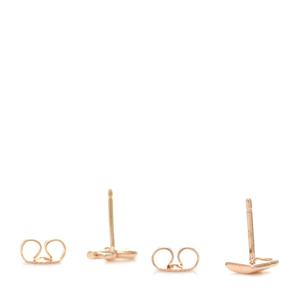 Tiffany 18K Rose Gold Mini Key and Lock Earrings 3 of 4