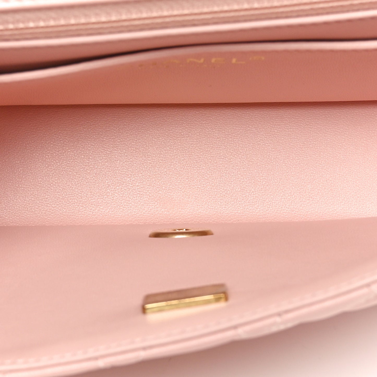 Lambskin Quilted Mini Strass On Top Flap Light Pink