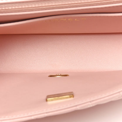 Chanel Lambskin Quilted Mini Strass On Top Flap Light Pink 5 of 11