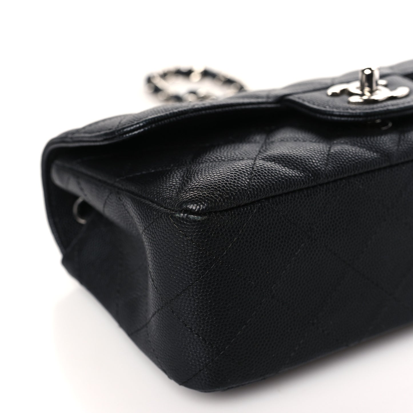 Caviar Quilted Mini Rectangular Flap Black