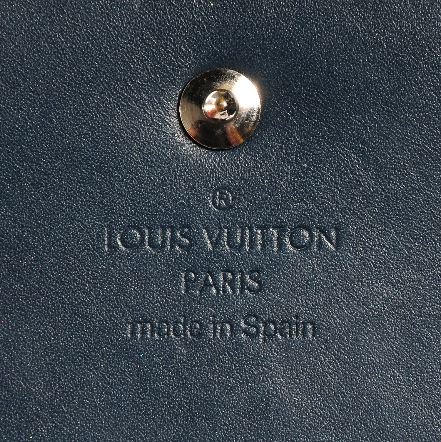 Louis Vuitton Mat Monogram Elise Wallet Blue 6 of 7