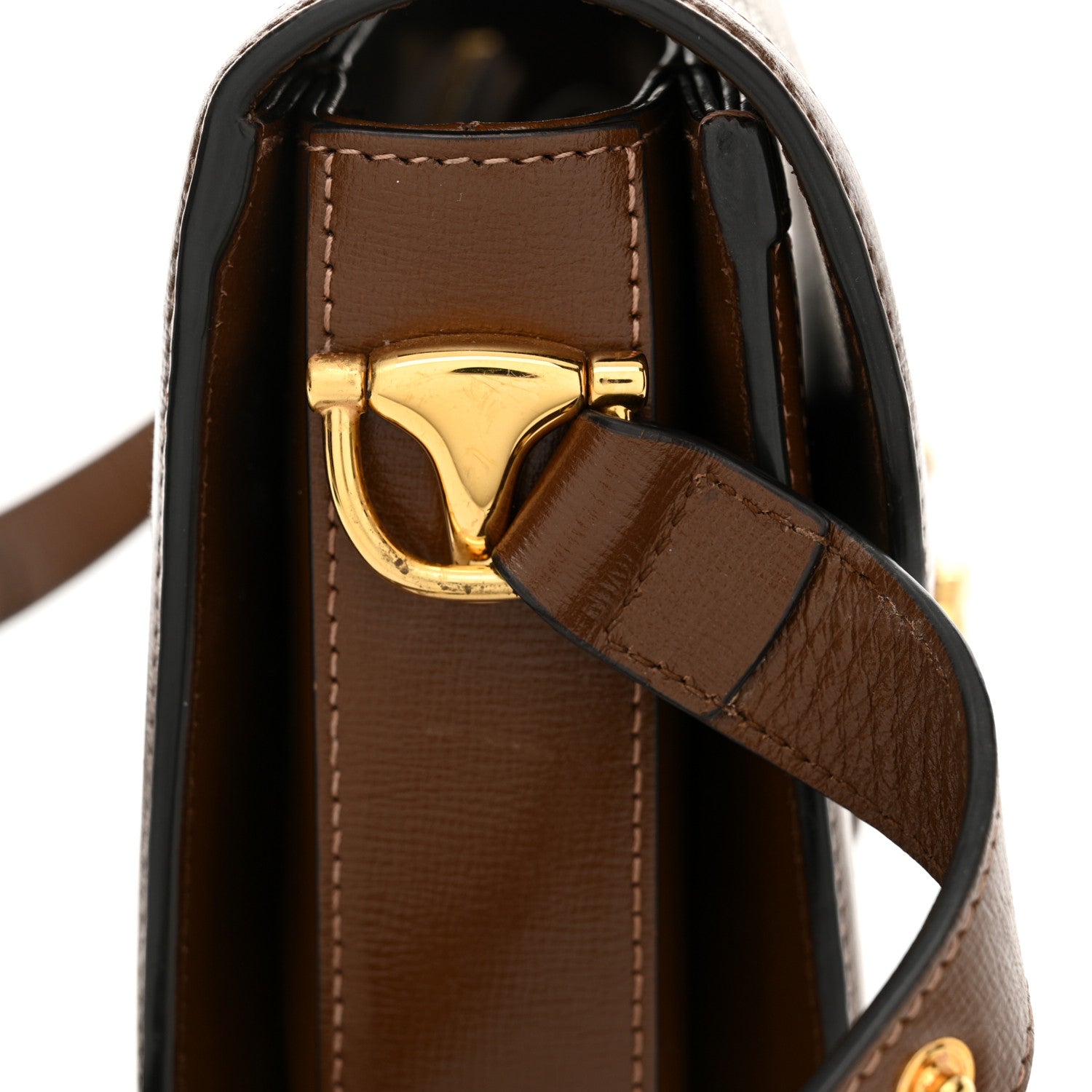 Gucci GG Supreme Monogram Horsebit 1955 Shoulder Bag Beige Brown Sugar 15 of 16