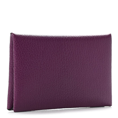 Hermes Chevre Chamkila Calvi Card Case Anemone 3 of 8