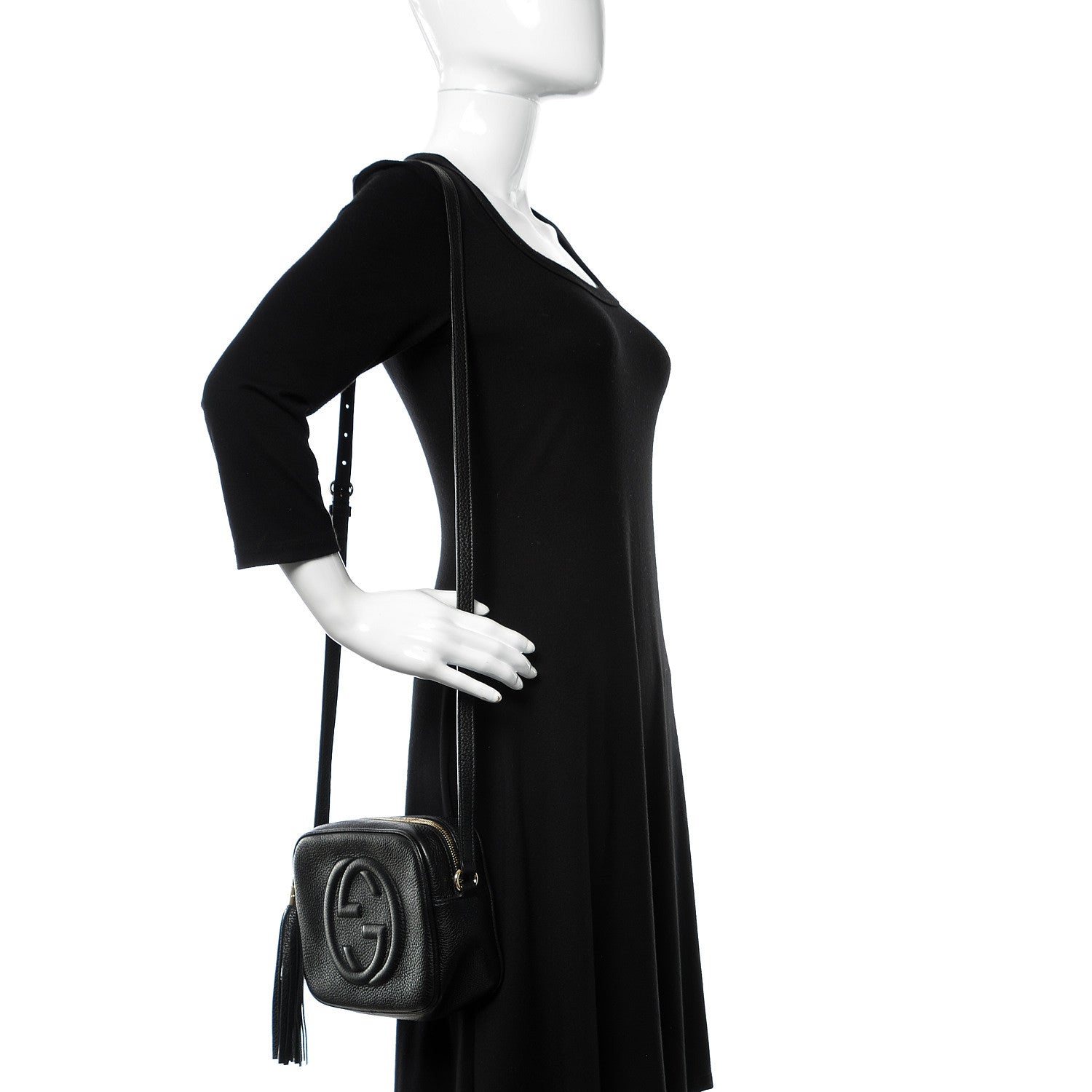 Gucci Pebbled Calfskin Small Soho Disco Bag Black 2 of 10