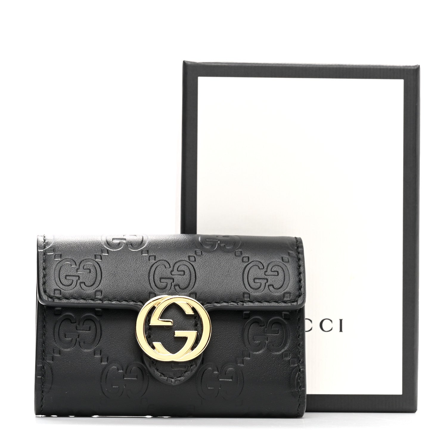 Gucci Guccissima Icon Signature 6 Key Holder Case Black 11 of 11
