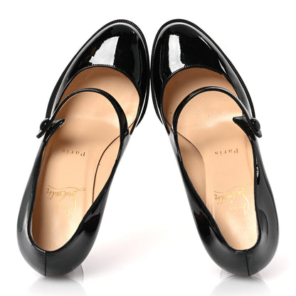 Christian Louboutin Patent Top Street 85 Mary Jane Pumps 37 Black 2 of 15