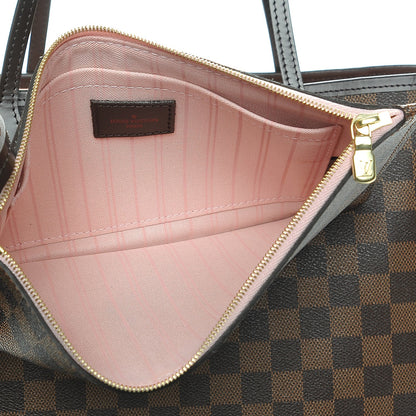 Louis Vuitton Damier Ebene Neo Neverfull MM Rose Ballerine 6 of 10
