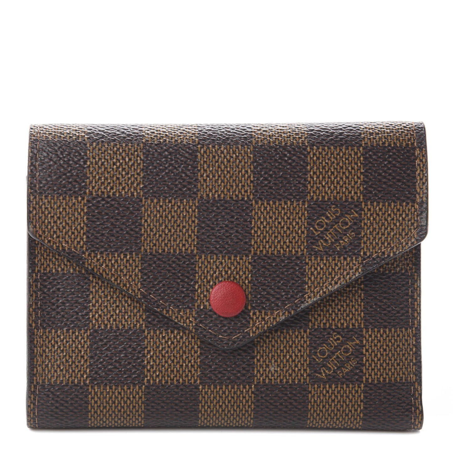 Damier Ebene Victorine Wallet Red