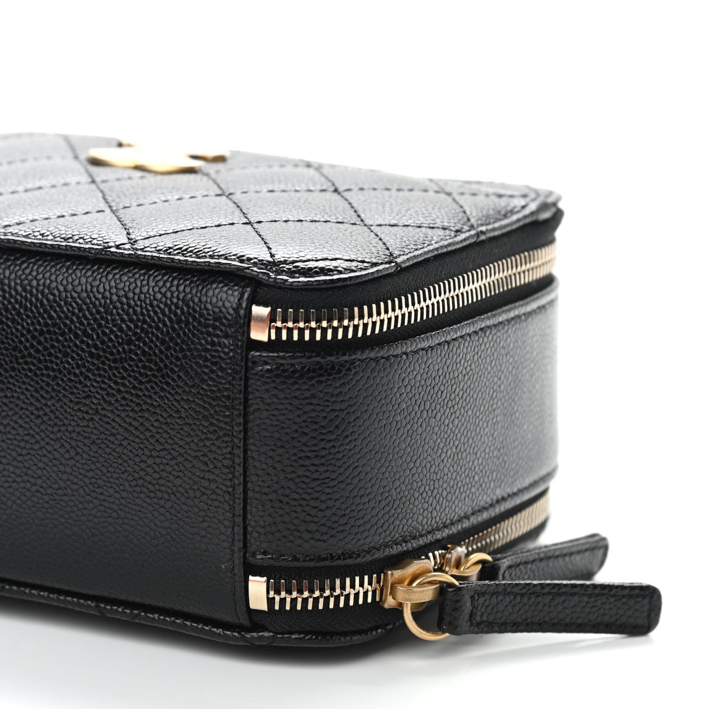 Caviar Quilted Mini Pick Me Up Vanity Case Black