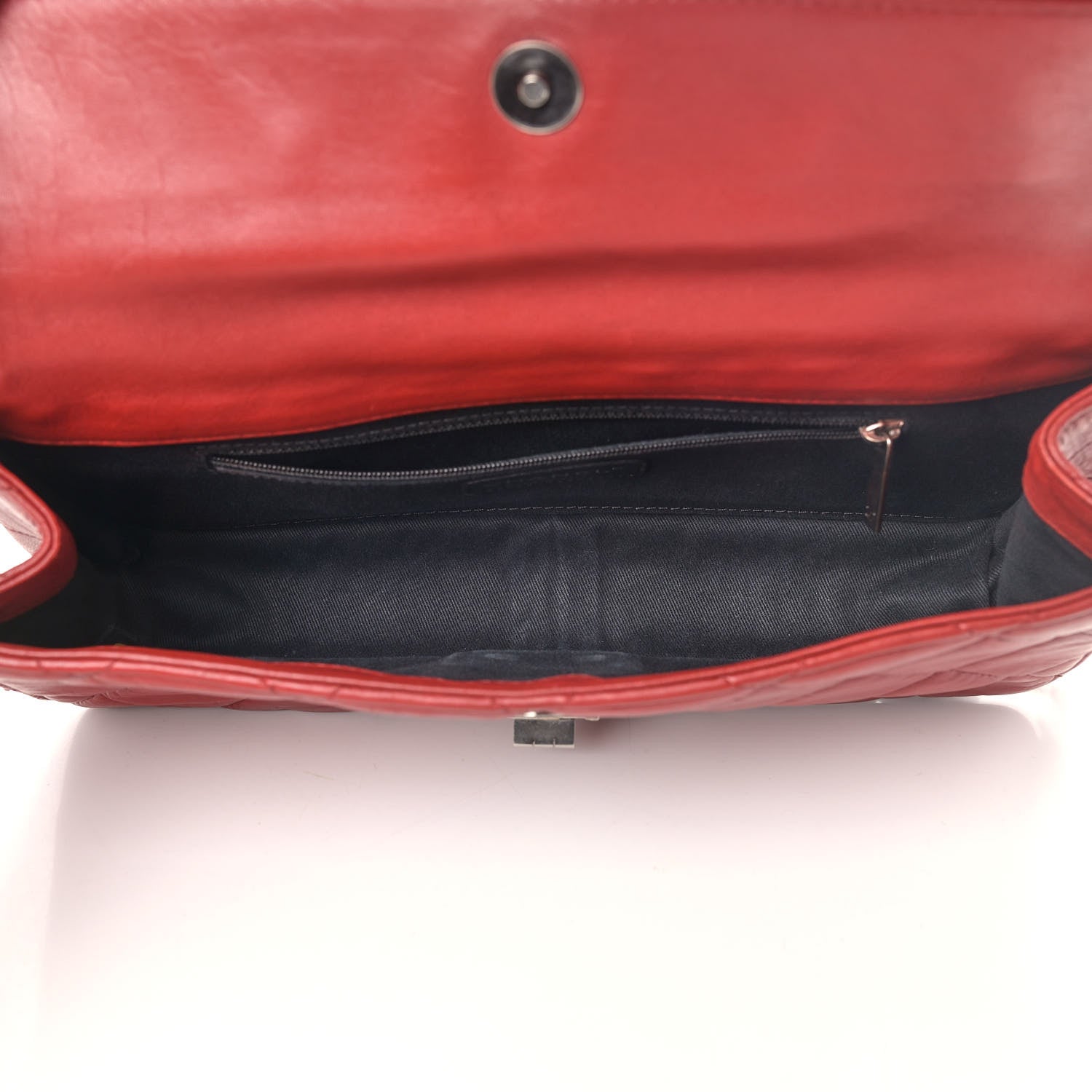 Chanel Washed Lambskin Jumbo Take Away Flap Red 4 of 9