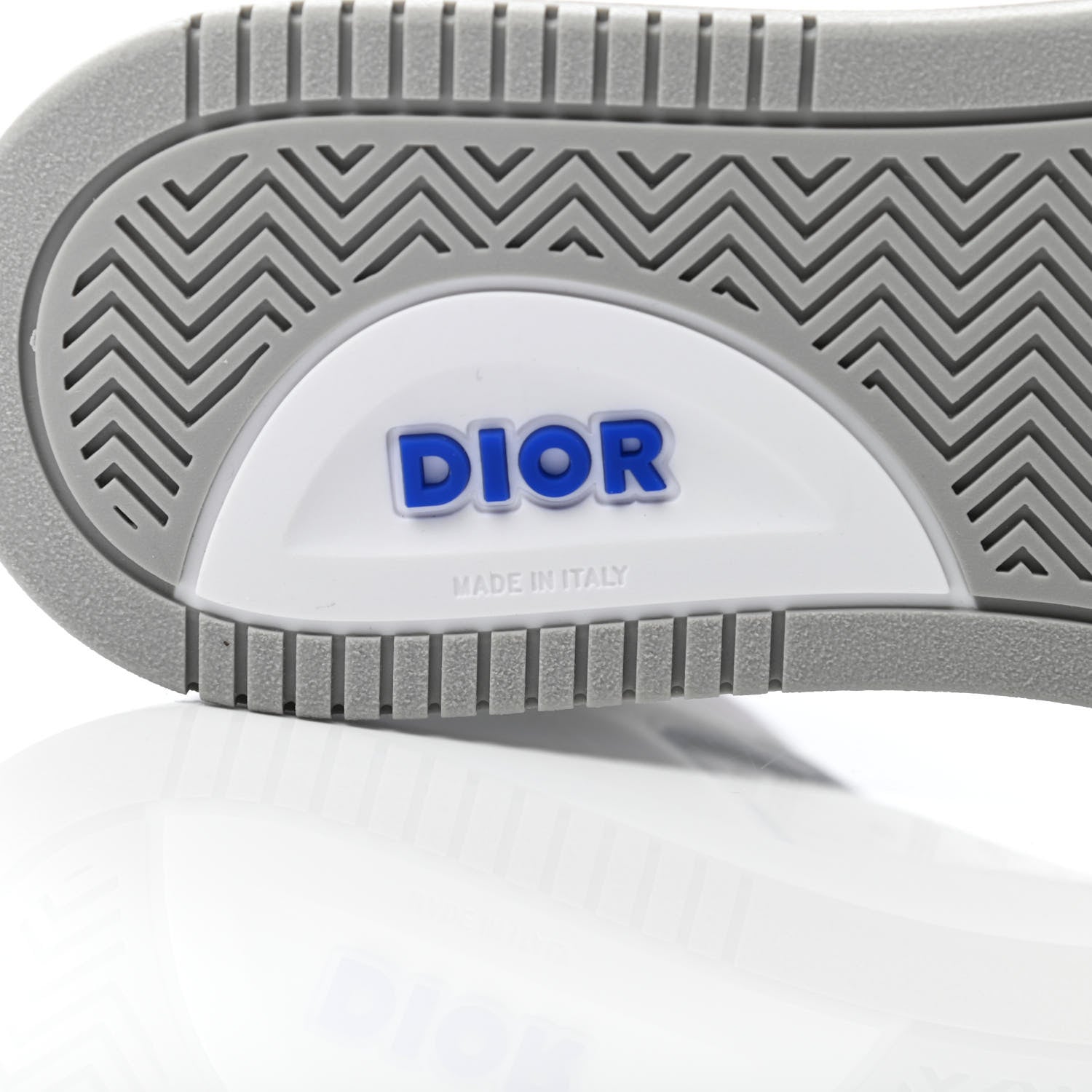 Christian Dior Smooth Calfskin Oblique Galaxy Perforated Mens B27 Mid Top Sneakers 43 White Blue 5 of 6