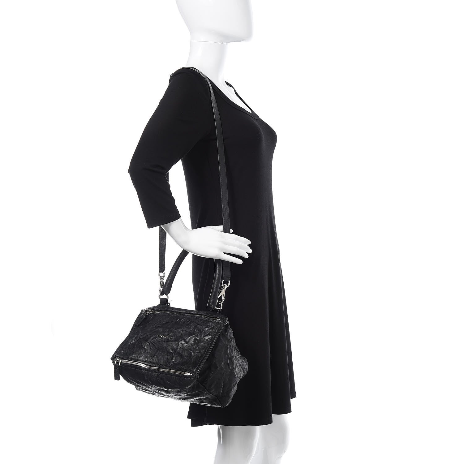 Givenchy Tumbled Sheepskin Small Pandora Black 2 of 12