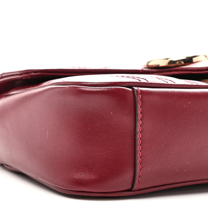 Gucci Calfskin Matelasse Mini GG Marmont Shoulder Bag Rosso Ancora 9 of 11