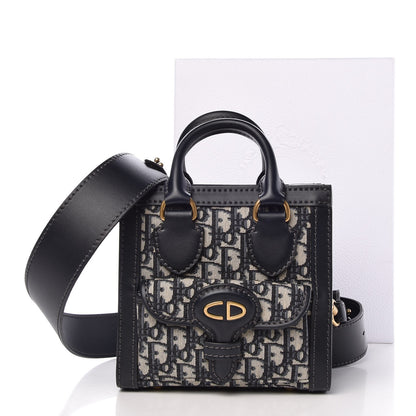Christian Dior Oblique Mini Tote Bag Blue 8 of 8
