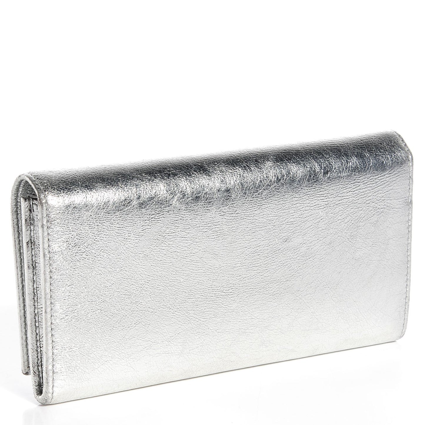 Metallic Leather Belle De Jour Wallet Moon