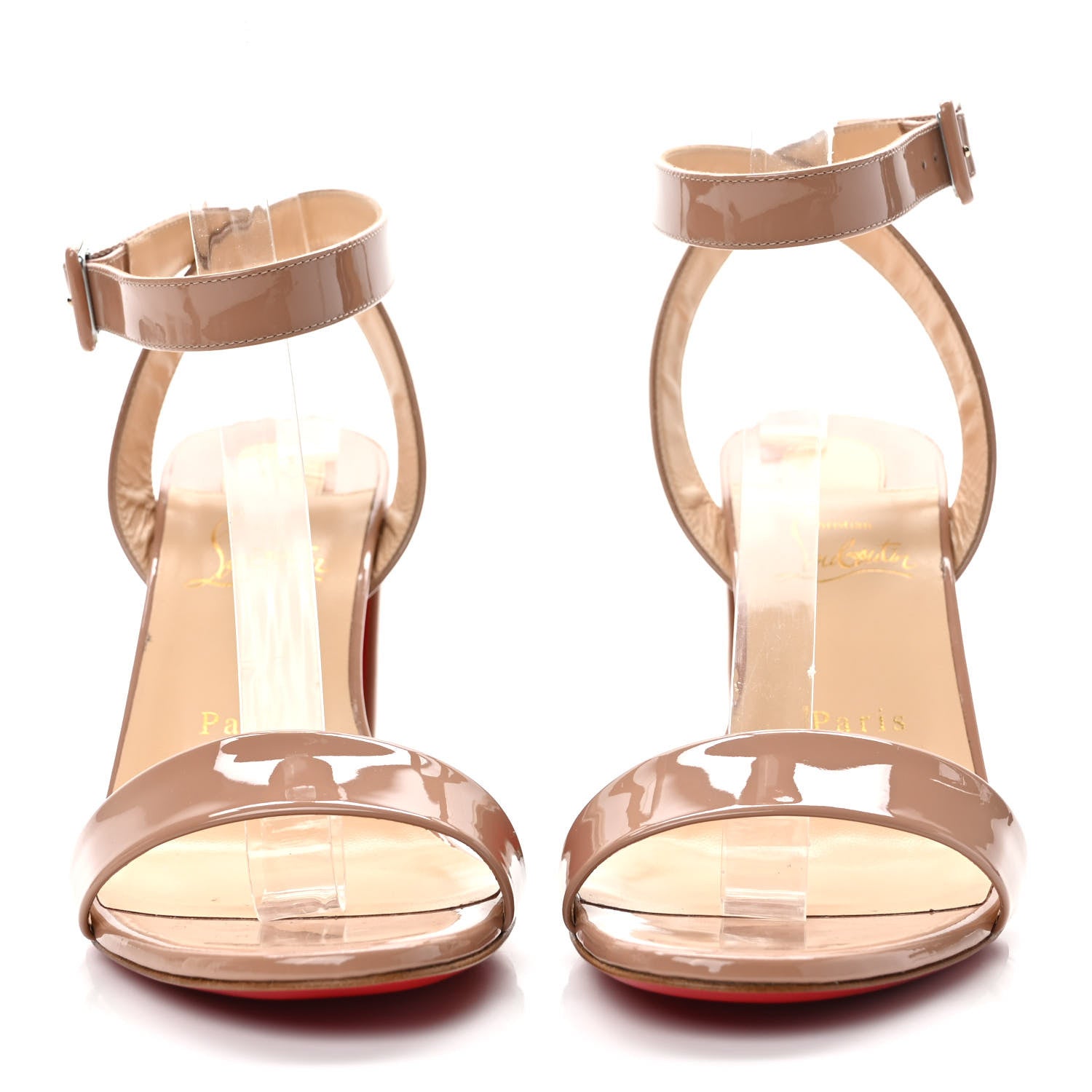 Christian Louboutin Patent Miss Sabina 85 Sandals 39 Nude 2 of 8