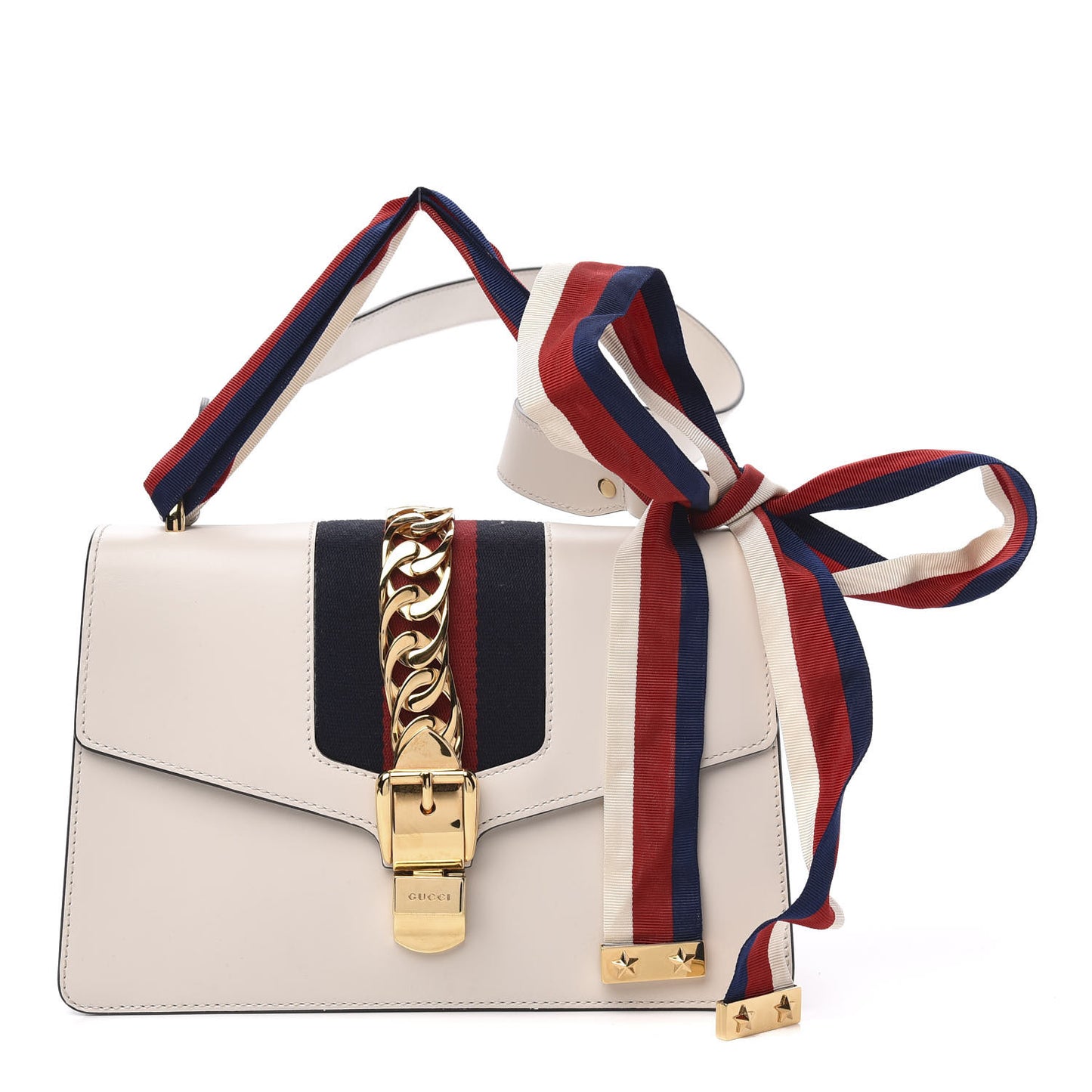 Calfskin Small Sylvie Shoulder Bag Off White