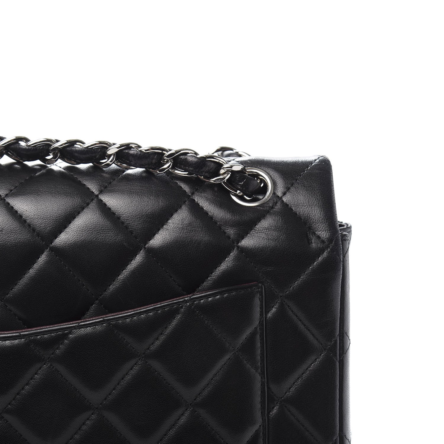 Chanel Lambskin Quilted Maxi Double Flap Black 13 of 15