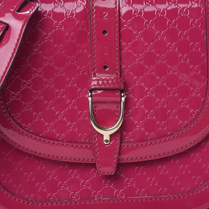 Gucci Patent Microguccissima Small Nice Messenger Bag Bright Bouganville 10 of 19