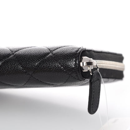 Chanel Caviar Quilted Large Zip Around Organizer Wallet Black 5 of 11