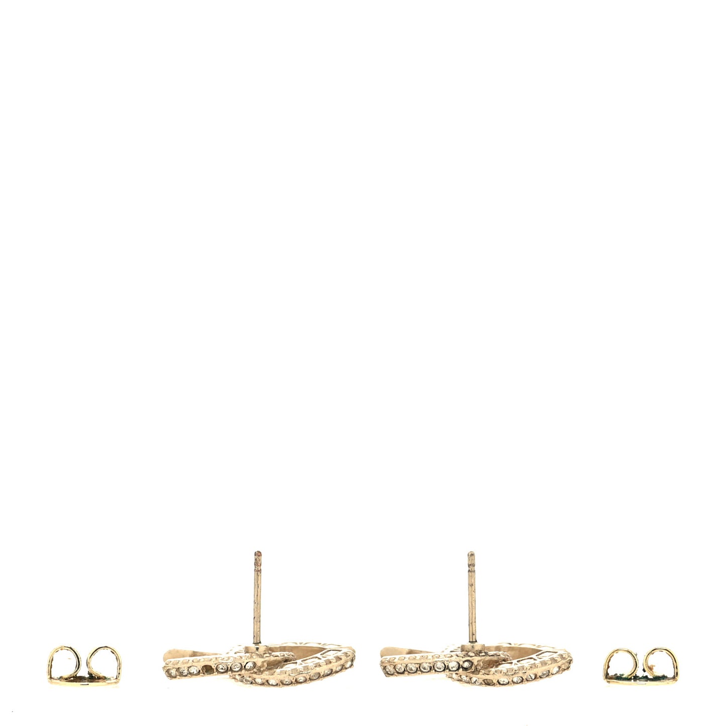 Crystal Timeless CC Earrings Gold