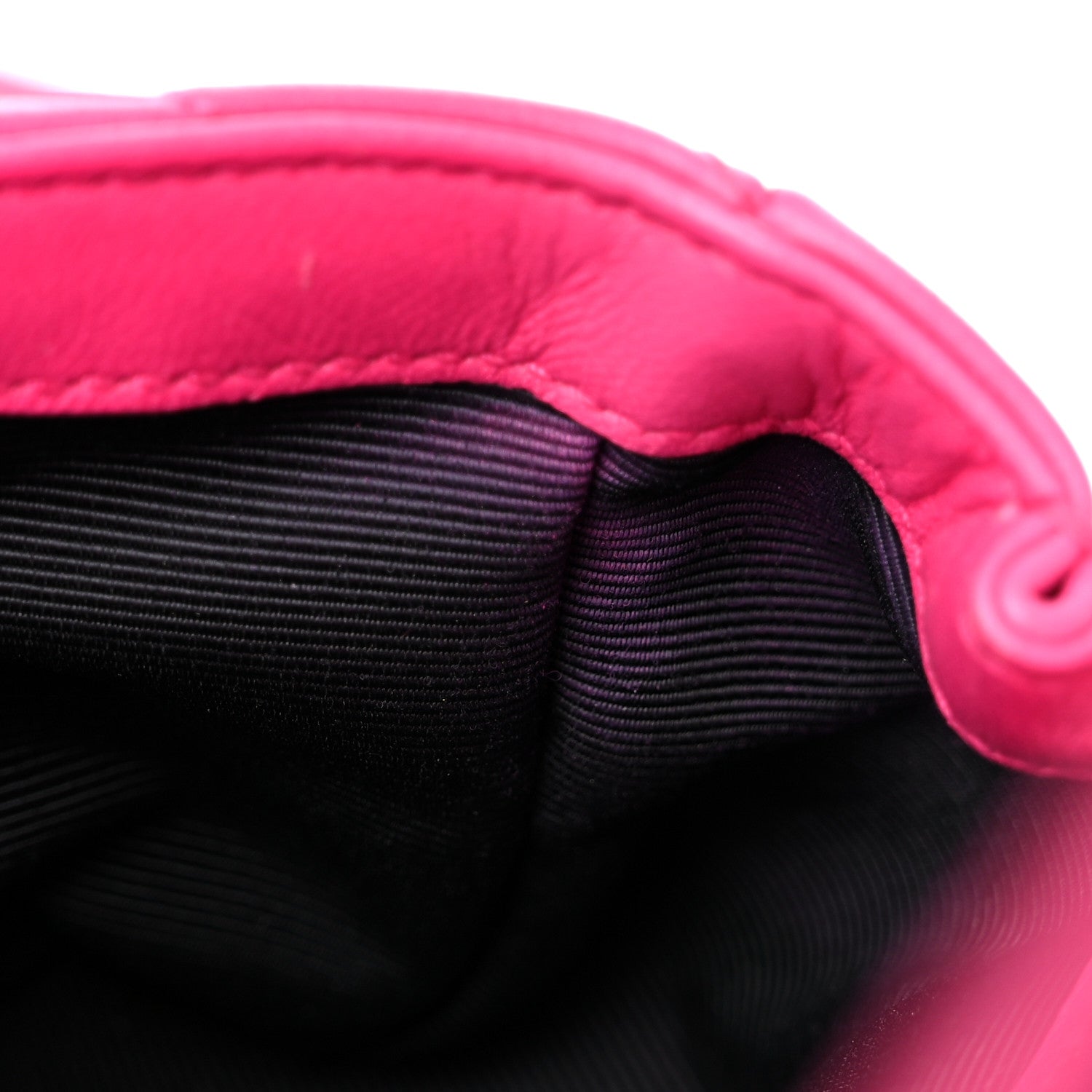 Saint Laurent Calfskin Matelasse Chevron Classic Monogram Baby Chain Bag Fuchsia 14 of 21