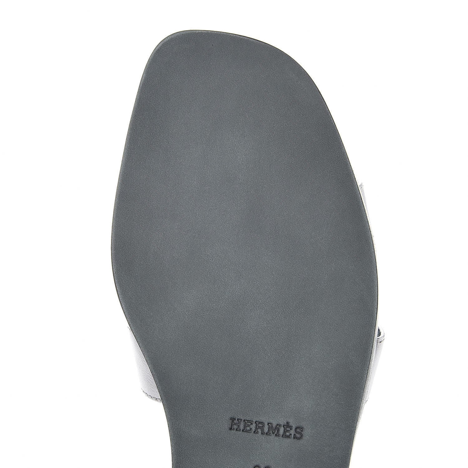 Hermes Metallic Nappa Calfskin Oran Sandals 39 Argent 9 of 9