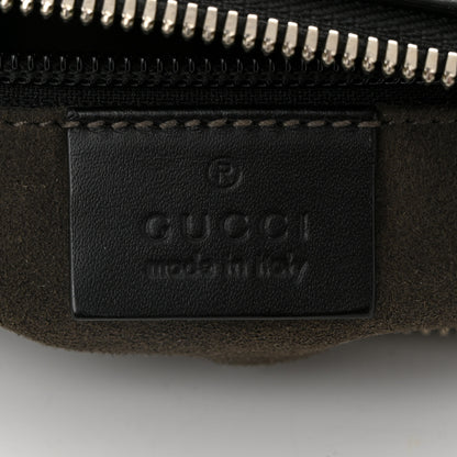 Gucci Guccissima Signature Medium Flat Messenger Bag Black 6 of 10