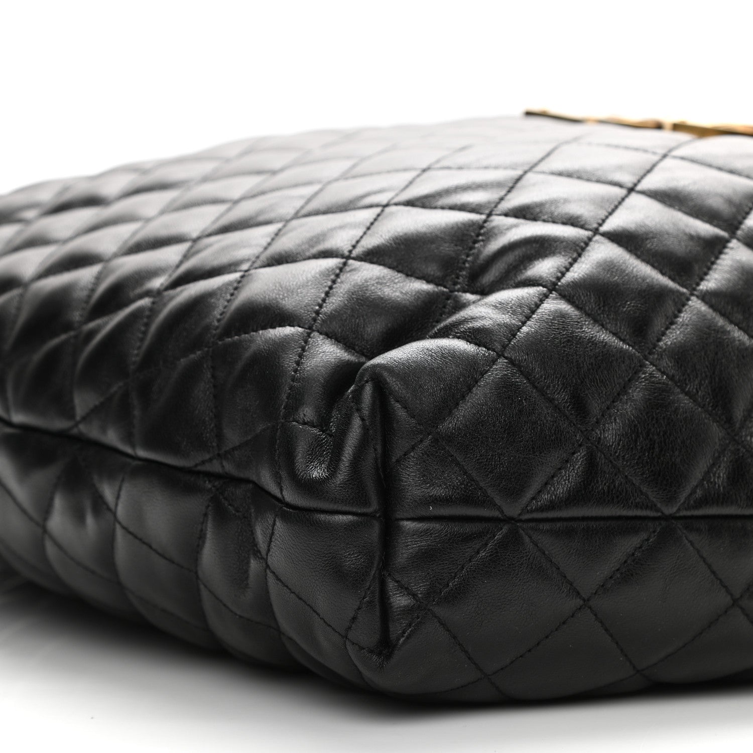 Saint Laurent Lambskin Quilted Maxi Icare Shopping Tote Black 9 of 11