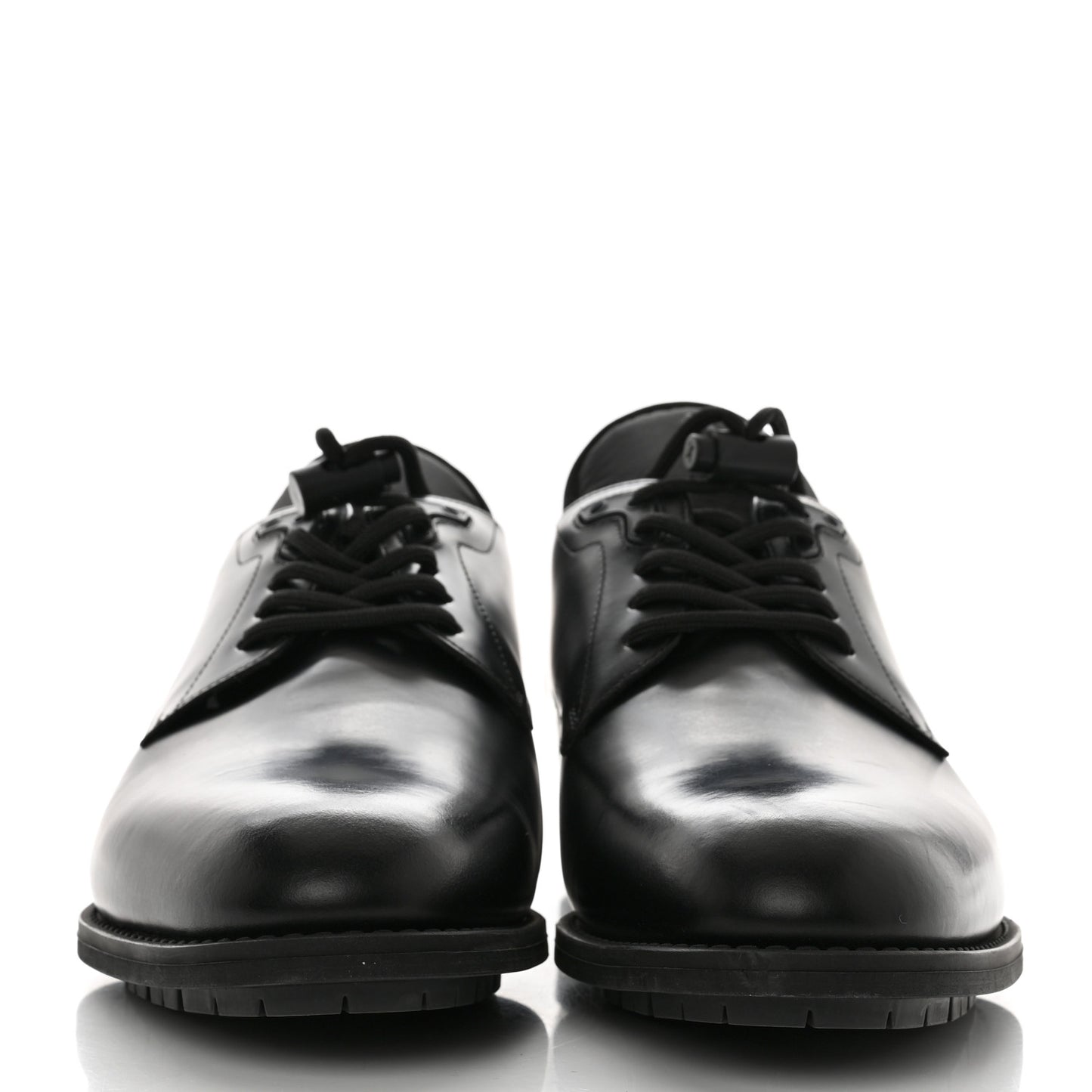 Calfskin Mens Formal Derby Shoes 7 Black