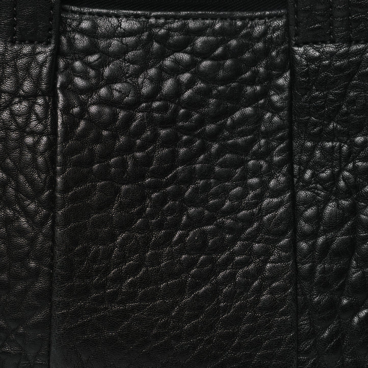Pebbled Lambskin Rockie Black Pale Gold Hardware
