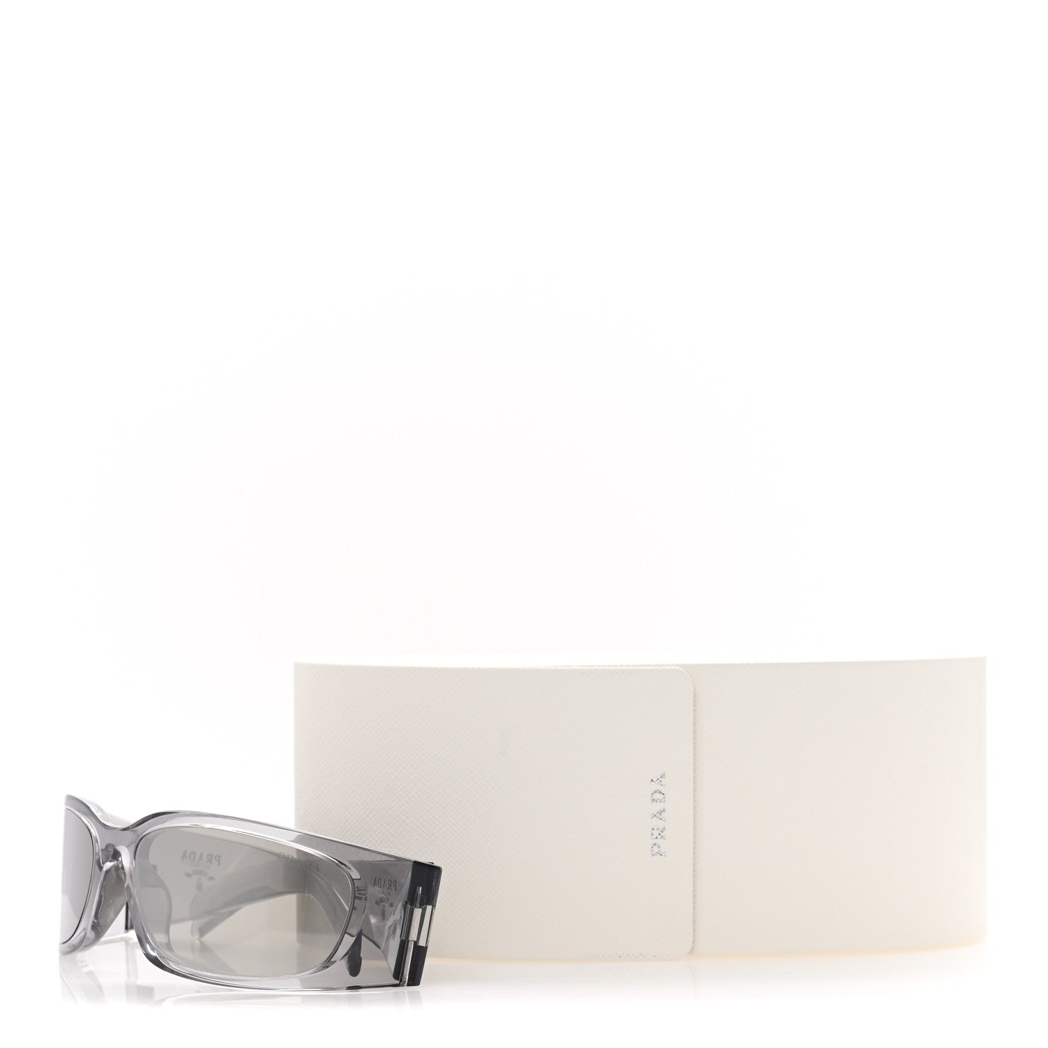 Prada Acetate Symbole Sunglasses SPR A19 Transparent Grigio