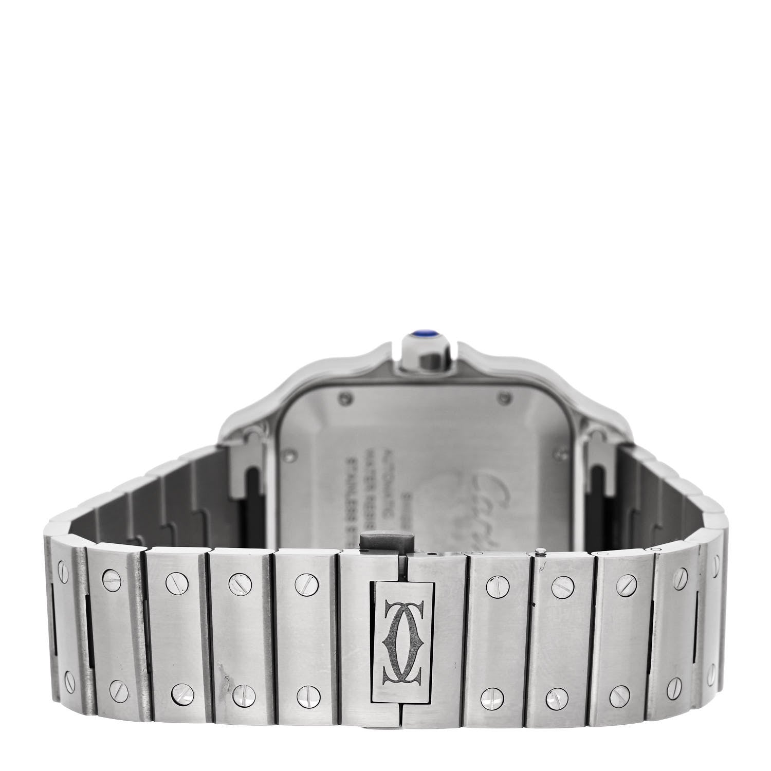 Cartier Stainless Steel 39.8mm Santos De Cartier Automatic Watch Green 3 of 5