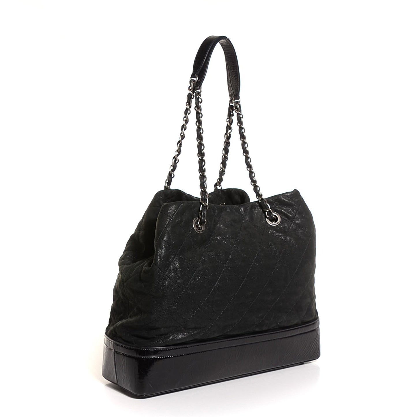 Iridescent Calfskin VIP Large Tote Black