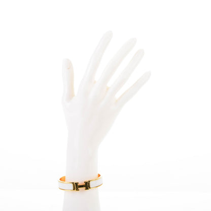 Hermes Enamel Narrow Clic Clac H Bracelet PM White 2 of 4