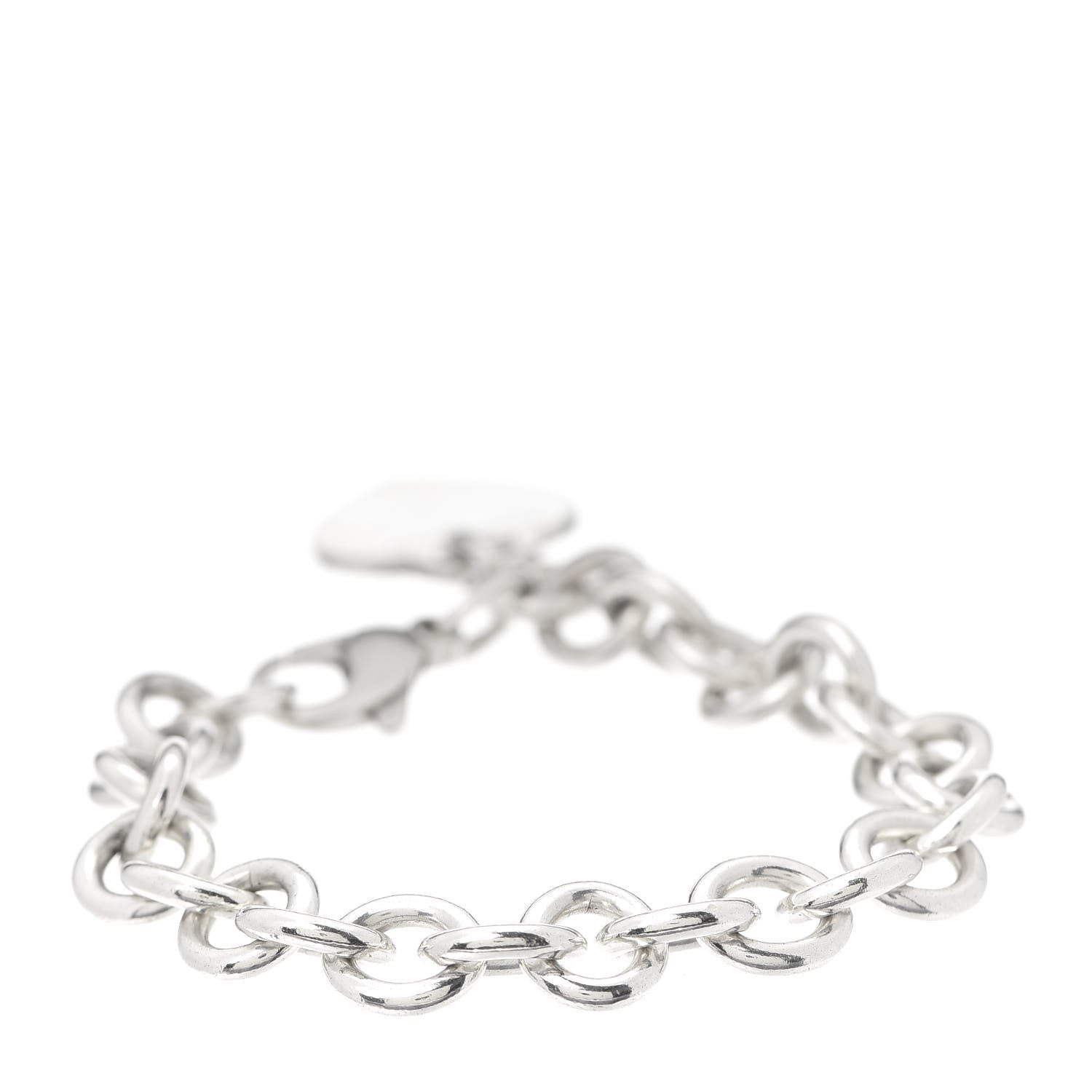 Tiffany Sterling Silver Heart Tag Charm Bracelet 3 of 4