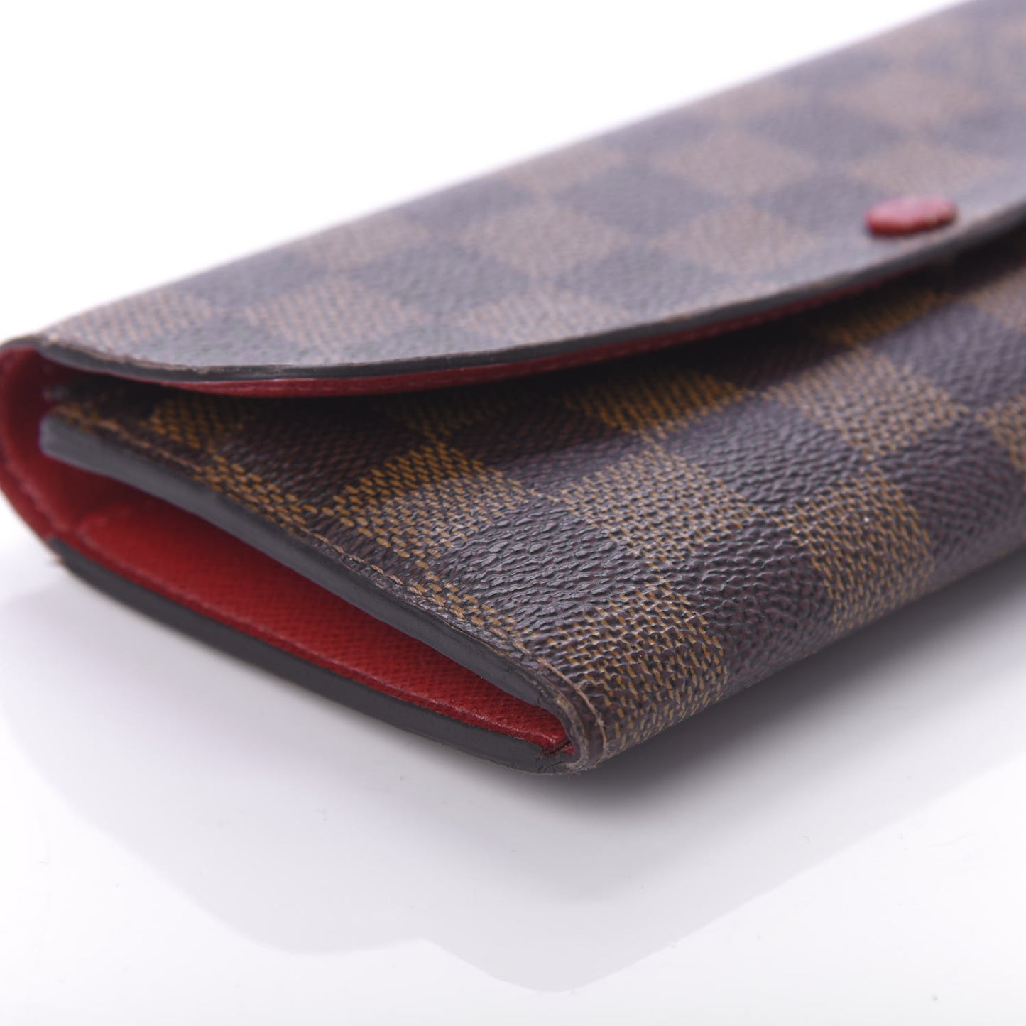 Damier Ebene Emilie Wallet Red