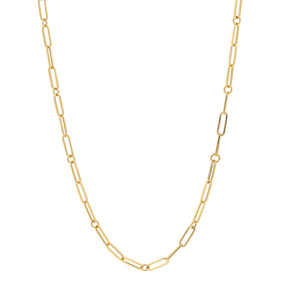 Roberto Coin 18K Yellow Gold Paper Clip Link Necklace 1 of 5