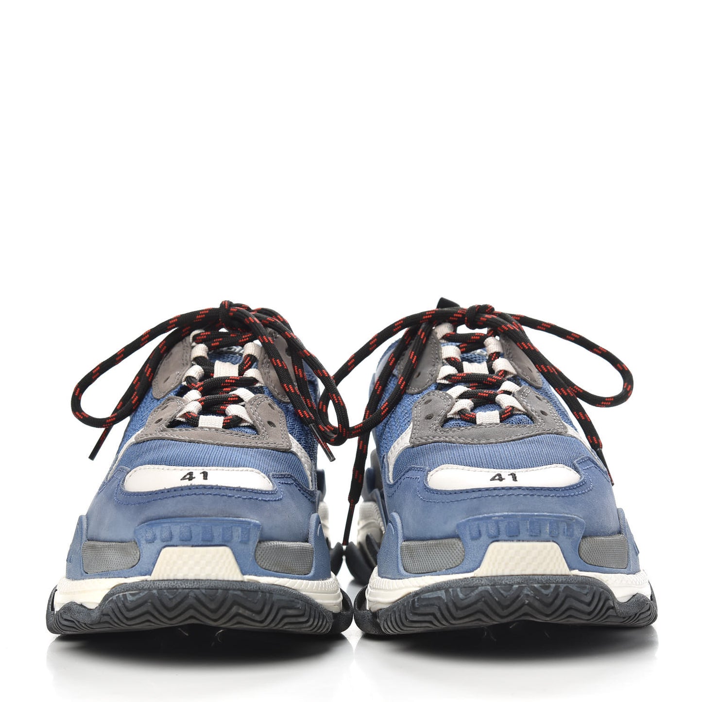 Mesh Nubuck Mens Triple S Sneakers 41 Navy Gris