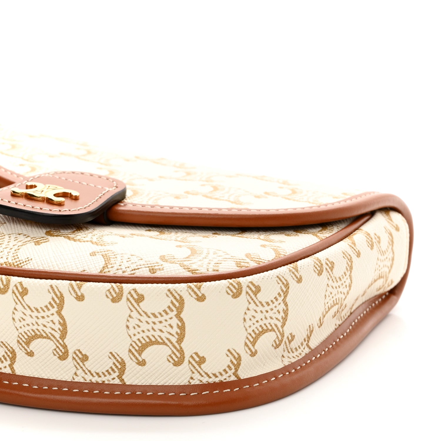 Celine Triomphe Canvas Calfskin Mini Besace Bag White 9 of 9