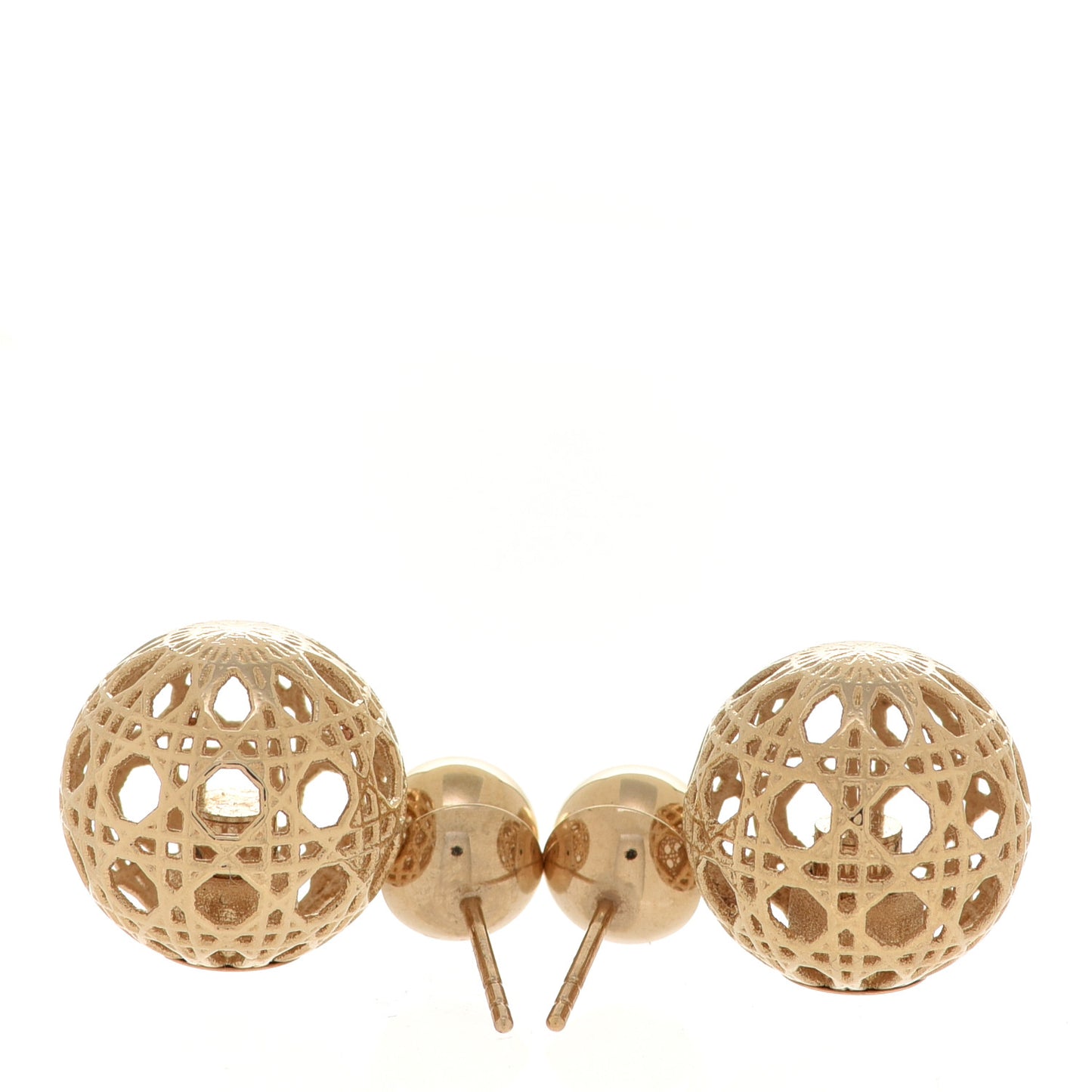 Cannage Mise En Dior Tribal Earrings Gold