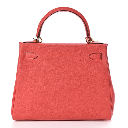 Hermes Togo Kelly Retourne 28 Rouge Pivoine 4 of 35