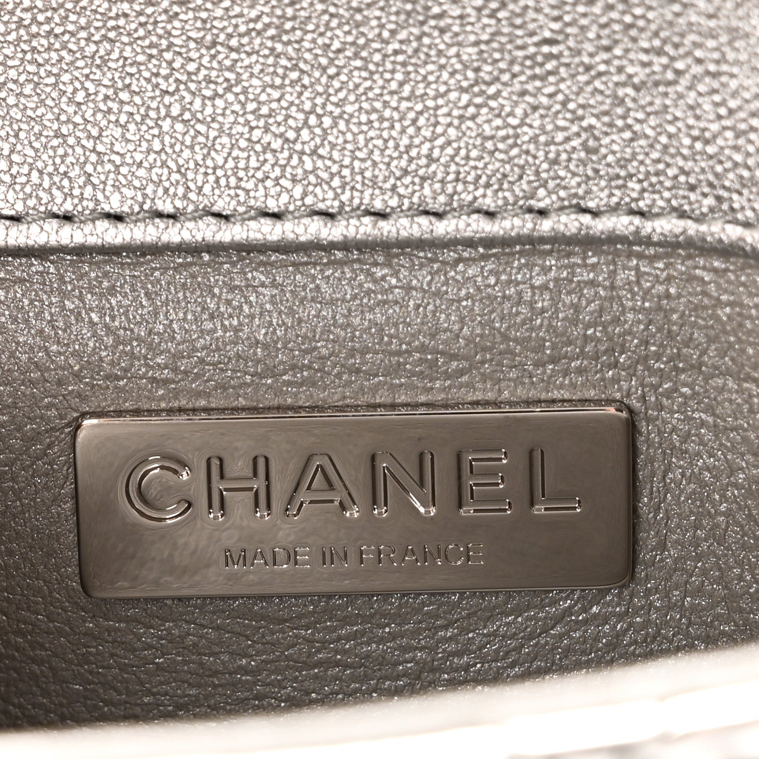 Chanel Mirror Calfskin Small Top Handle Clutch With Chain Silver 6 of 10