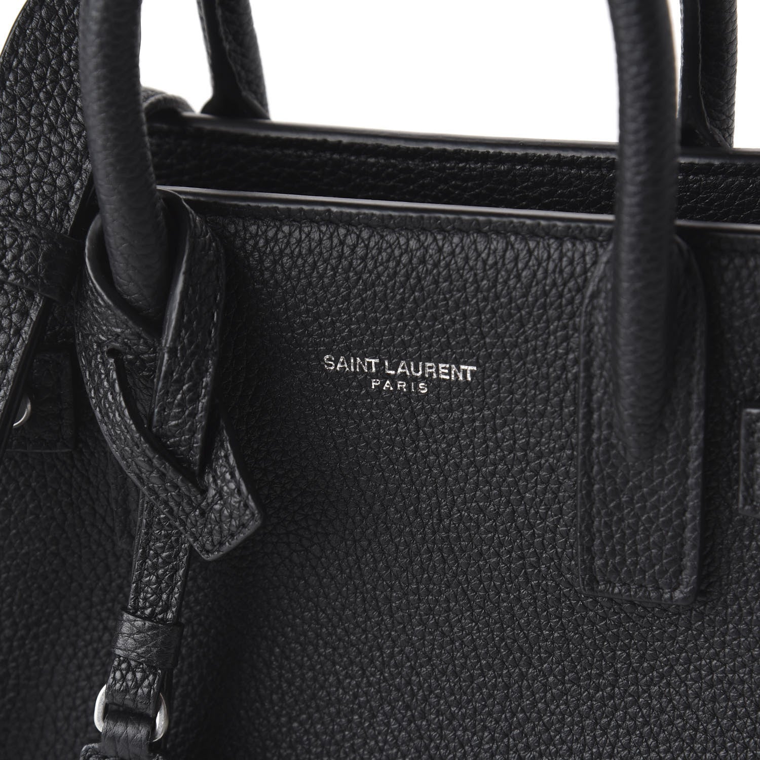 Saint Laurent Grained Calfskin Nano Sac De Jour Souple Black 9 of 10