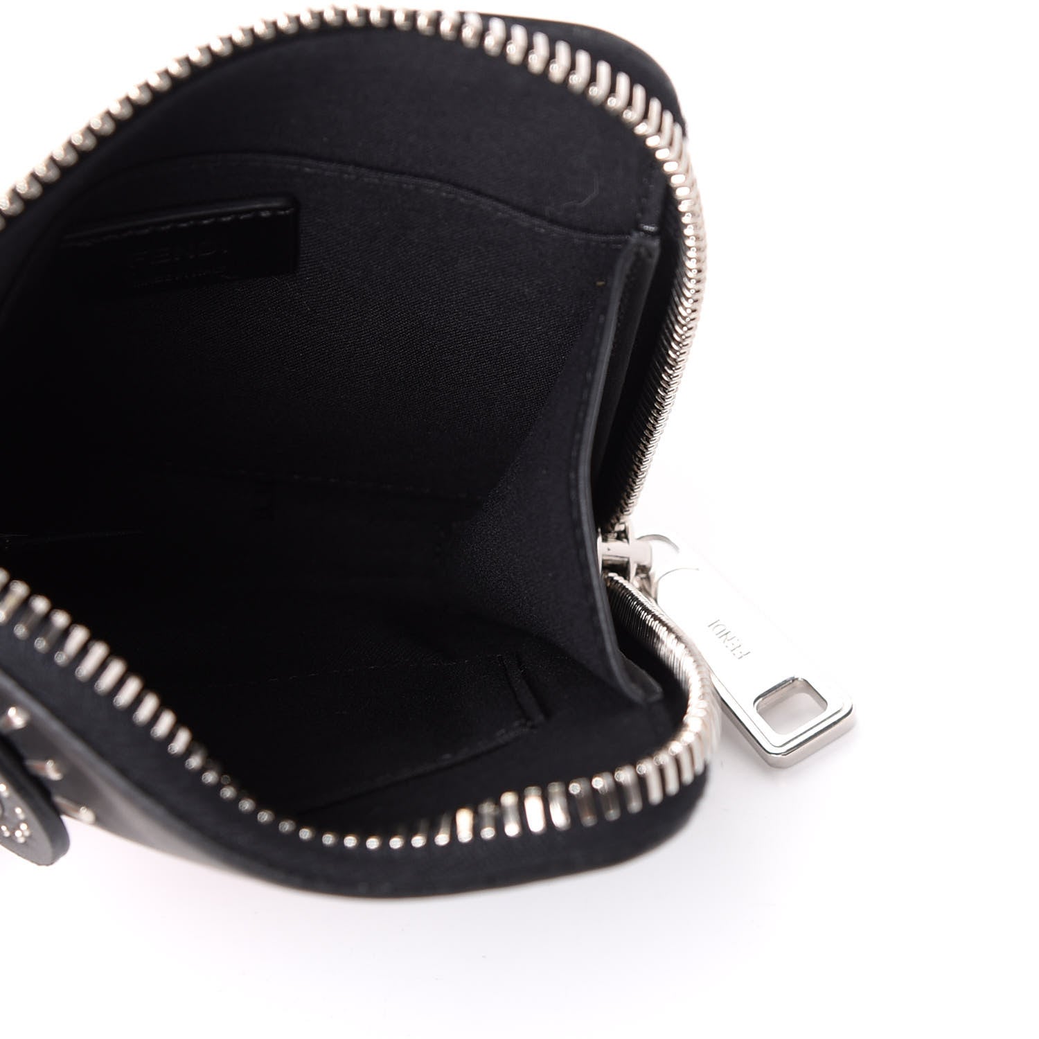 Fendi Vitello Faces Passport Holder Pouch Black Palladio Multicolor 5 of 8