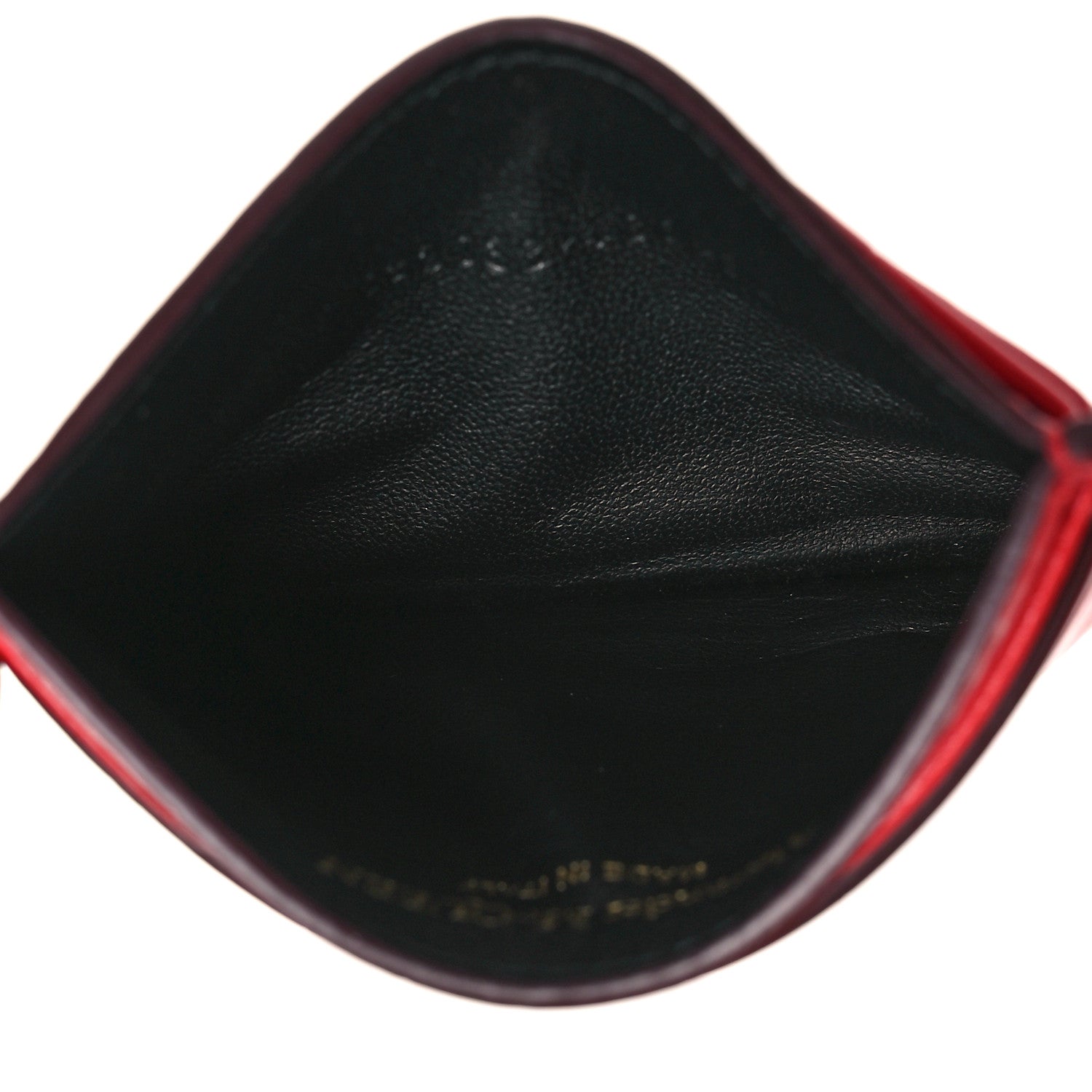 Alexander McQueen Calfskin Crocodile Embossed Skull Card Holder Scarlet Red 5 of 9