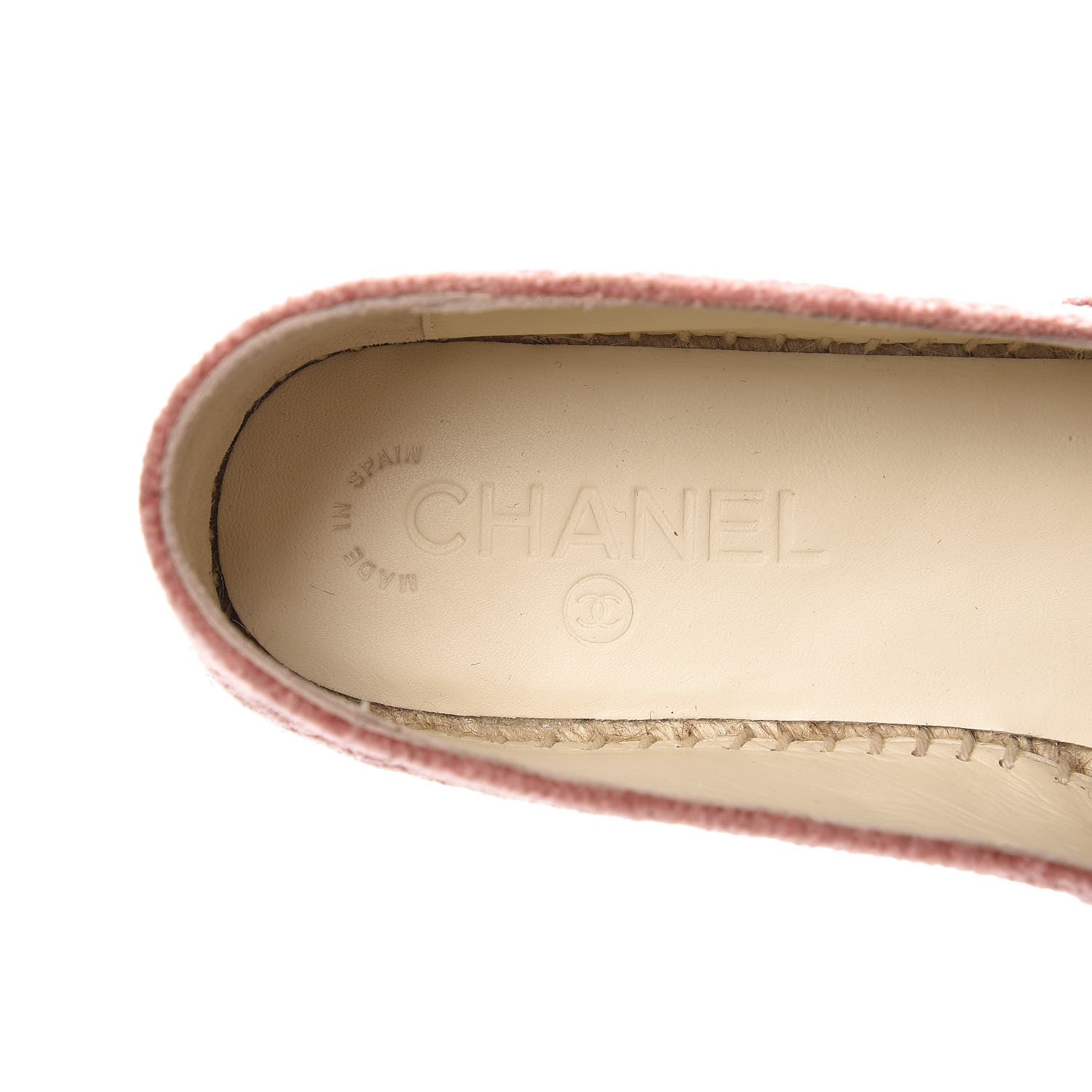 Chanel Velvet Grosgrain Quilted Camellia CC Espadrilles 38 Pink Black 6 of 10