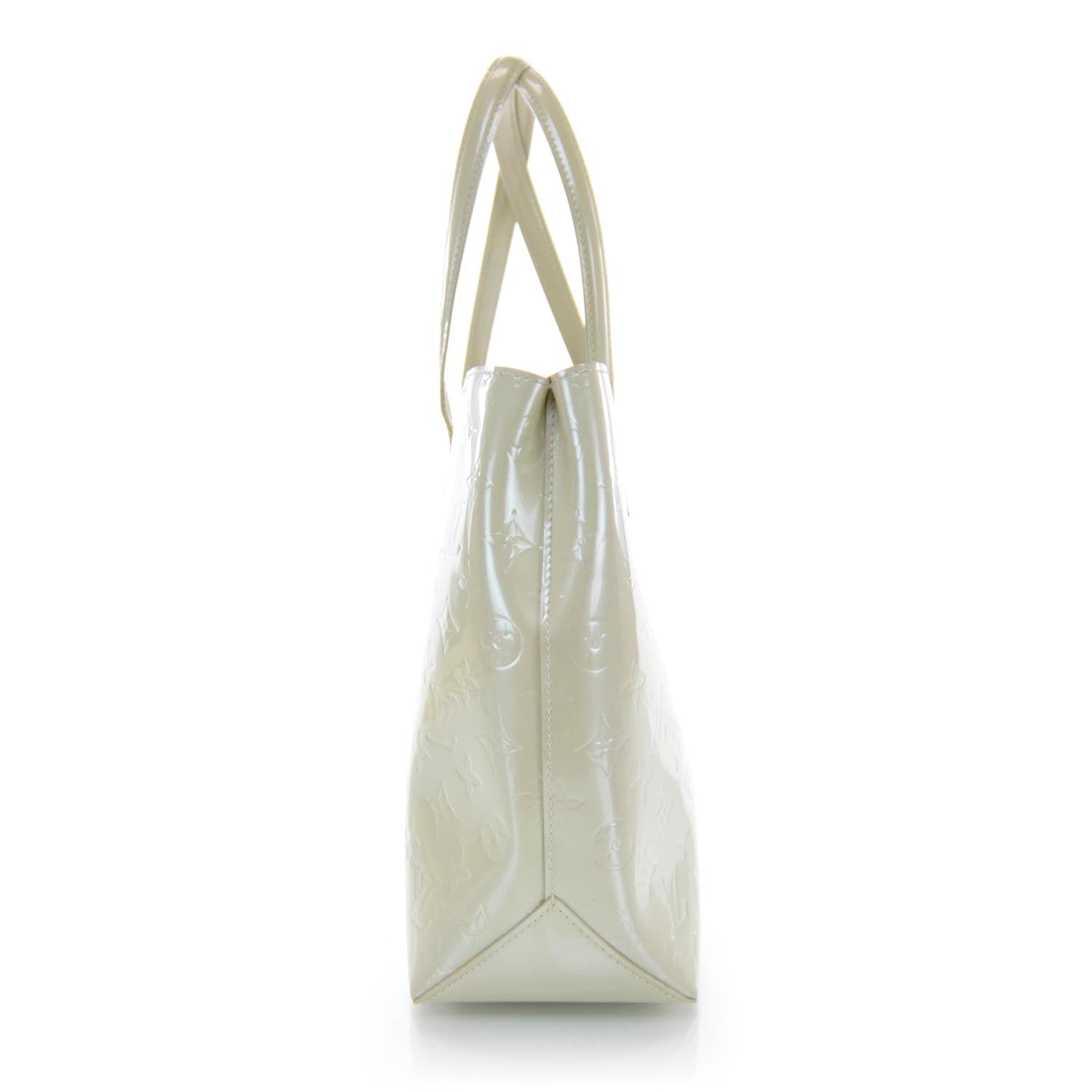 Louis Vuitton Vernis Wilshire MM Blanc Corail 6 of 10